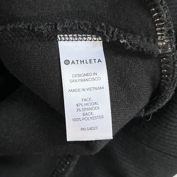 Athleta Black Nirvana Sherpa Funnel Neck Sweatshirt No Tag Likely Large - Picture 12 of 12